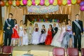 Graduation party in a rural school in Kaluga region of Russia. Royalty Free Stock Photo