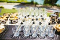 Glasses on a table