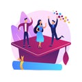 Graduation party vector concept metaphor Royalty Free Stock Photo