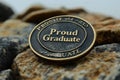 Proud Graduate Commemorative Coin Royalty Free Stock Photo
