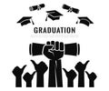 Graduation poster, education design Royalty Free Stock Photo