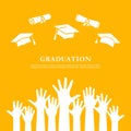 Graduation poster or invitation card Royalty Free Stock Photo