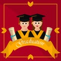 Graduation objects illustration