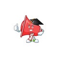 Graduation red loudspeaker character for speak loud.