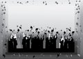 Graduation in silhouette Royalty Free Stock Photo