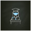 Graduation speech chalk icon