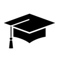 Graduation square cap vector icon