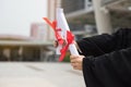 graduation student hands holding diploma Royalty Free Stock Photo