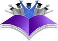 Graduation students logo Royalty Free Stock Photo