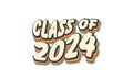 class of 2024 typography Graduation template set. Congratulations graduates celebration designg