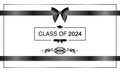 class of 2024 typography Graduation template set. Congratulations graduates celebration designg