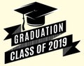 Graduation vector Class of 2019 Congrats grad Congratulations Graduate Royalty Free Stock Photo