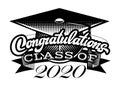 Graduation vector Class of 2020. Congrats grad Congratulations Graduate Royalty Free Stock Photo