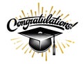 Graduation vector Class. Congrats grad Congratulations Graduate Royalty Free Stock Photo