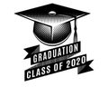 Graduation vector Class of 2020. Congrats grad Congratulations Graduate Royalty Free Stock Photo