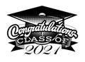 Graduation vector for Class of 2021. Congrats grad Congratulations Graduate Royalty Free Stock Photo