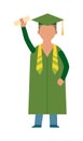 Graduation vector education people successful students knowledge school or university or college infographic concept