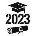 Graduation 2023 vector educational symbol