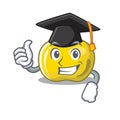 Graduation yellow apple in the character shape