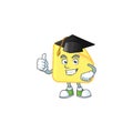 Graduation yellow rounded sticker paper for business