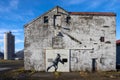 Graffiti on an abandoned house, Reydarfjordur, Iceland