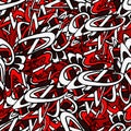 Graffiti abstract seamless pattern grunge effect vector illustration Royalty Free Stock Photo