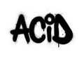 Graffiti acid word sprayed in black over white Royalty Free Stock Photo