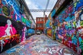 Graffiti Alley, in the Station North Arts and Entertainment District, in Baltimore, Maryland