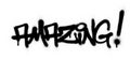 Graffiti amazing word sprayed in black over white Royalty Free Stock Photo