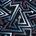 Graffiti arrow seamless pattern.