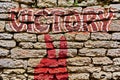 Victory Graffiti Royalty Free Stock Photo