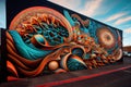 graffiti art featuring intricate patterns and designs, resembling artwork in its own right