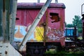 Graffiti art on a train