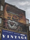 Graffiti art in Shoreditch area of London city in England
