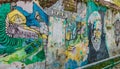 Graffiti art on the streets of Fort Kochi Royalty Free Stock Photo