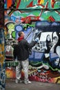 Graffiti artist at work