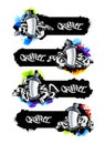 Graffiti Banners Set Royalty Free Stock Photo