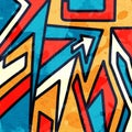 Graffiti beautiful abstract polygons vector illustration