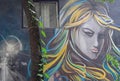 Graffiti of beautiful girl in art space M50