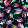 Graffiti beautiful seamless pattern illustration grunge effect