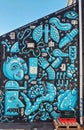 Graffiti blue graphic art