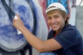 Graffiti boy Royalty Free Stock Photo