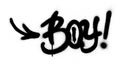 Graffiti boy word sprayed in black over white Royalty Free Stock Photo