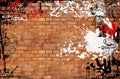 Graffiti brick wall Royalty Free Stock Photo