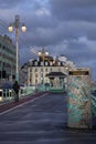 Graffiti on Brighton promenade at dusk