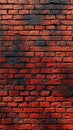Graffiti canvas Red brick wall pattern texture, ideal for inscriptions