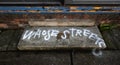 Graffiti on a cement step on Capitol Hill