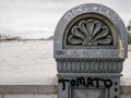 Graffiti on the Chain Bridge & x28;Szechenyi& x29; in Budapest