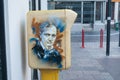 Graffiti of Charles Baudelaire on mail box