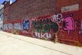 Graffiti on city street in Brooklyn, New York